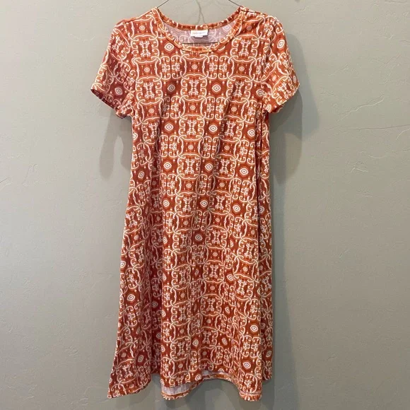 LuLaRoe | Dresses | Lularoe Jessie Dress Orange Tshirt Dress W Pockets Vguc  Xxs | Poshmark
